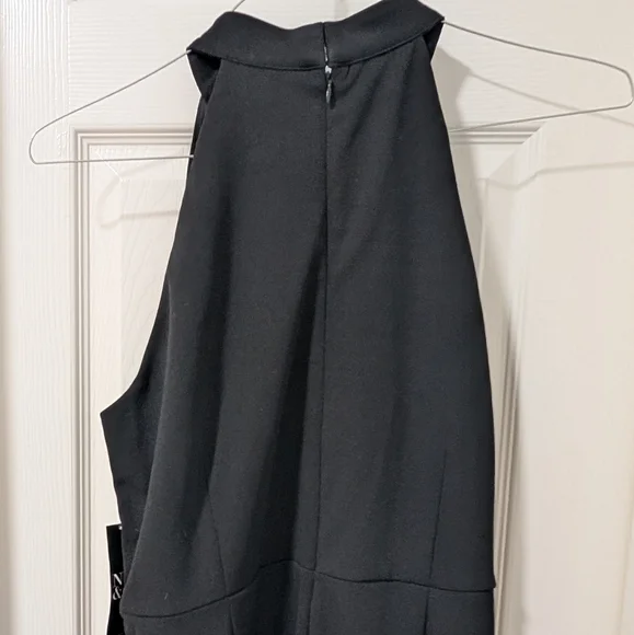 3/$10 NWT New York & Company Black Halter Dress - Picture 2 of 8